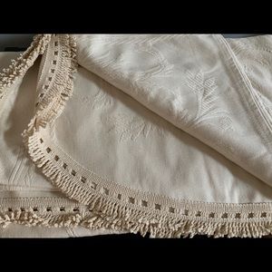 Queen Cream Bedspread, Made in Portugal